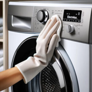 vệ sinh ngăn chứa nước của máy sấy Electrolux