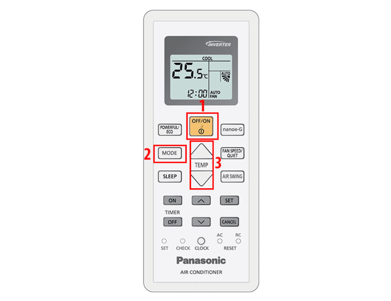 Cách bật chiều nóng điều hòa Panasonic
