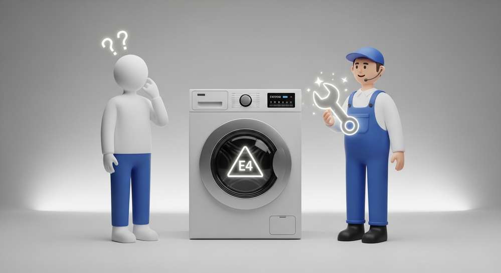 Lỗi e4 máy giặt Sharp và hướng dẫn tự sửa chữa tại nhà 2 Khi nào cần gọi thợ sửa chữa chuyên nghiệp