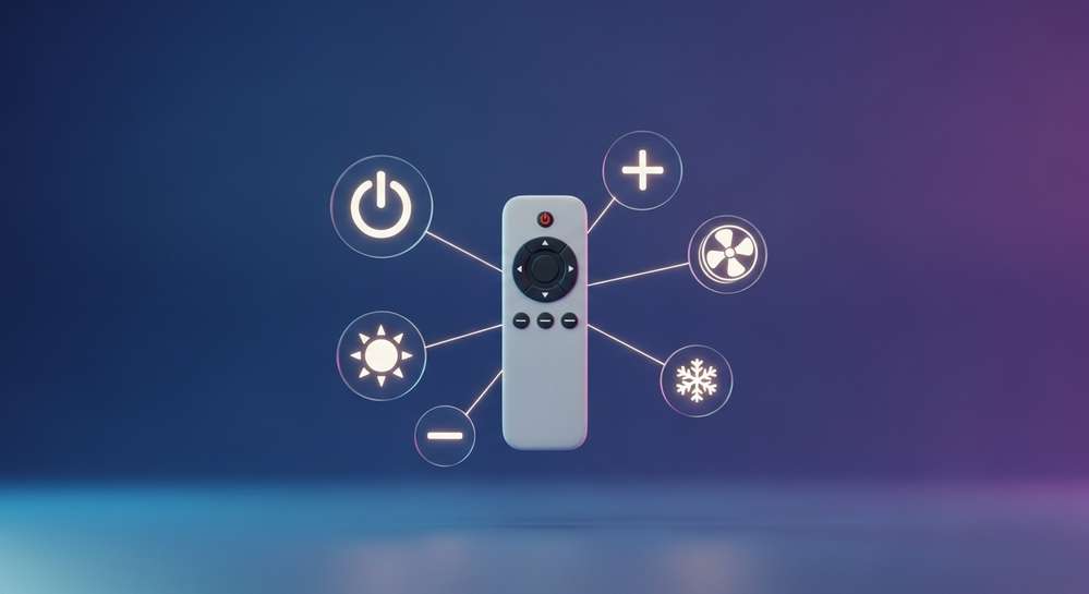 Hướng dẫn sử dụng remote điều hòa Funiki chi tiết từ a đến z 1 Tổng quan các ký hiệu và nút bấm cơ bản trên remote Funiki