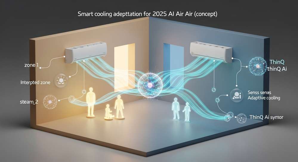 Các dòng máy lạnh LG 2025 đột phá với công nghệ AI thông minh 3 Các chế độ làm mát thông minh thích ứng với mọi không gian