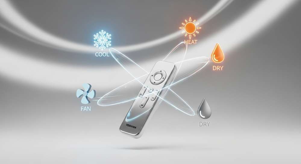 Cách sử dụng remote máy lạnh Toshiba chi tiết từ A đến Z 2 Hướng dẫn chi tiết các chế độ hoạt động chính
