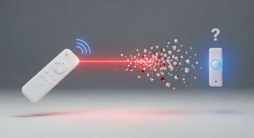 Lỗi từ điều khiển remote và cảm biến nhận tín hiệu