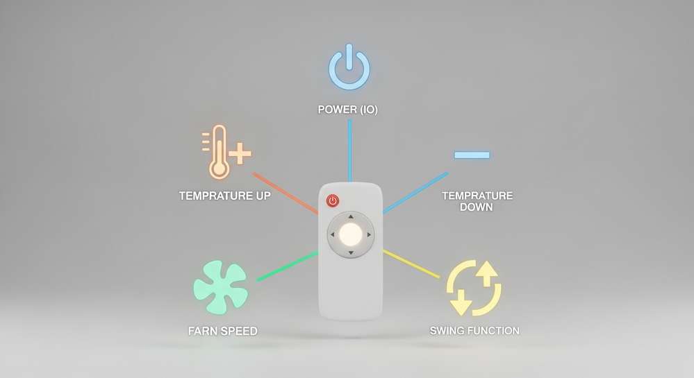 Hướng dẫn cách sử dụng remote máy lạnh LG từ cơ bản đến nâng cao 1 Nhận diện các nút chức năng cơ bản trên remote LG