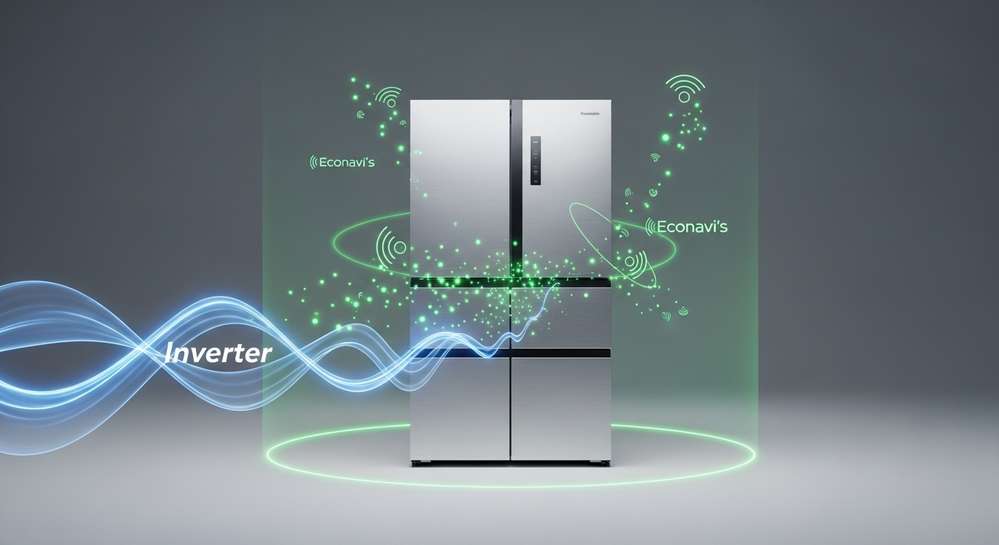 Đánh giá tủ lạnh Panasonic 540 lít NR-YW590YMMV có đáng mua 3 Hiệu năng tiết kiệm điện với công nghệ Inverter và Econavi