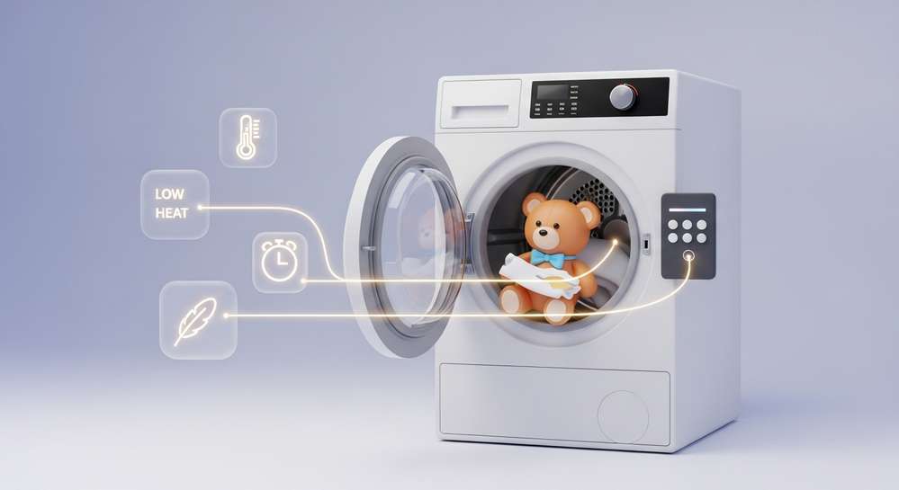 Hướng dẫn sấy khô gấu bông bằng máy sấy an toàn và hiệu quả 3 Hướng dẫn cài đặt máy sấy và quy trình sấy chuẩn