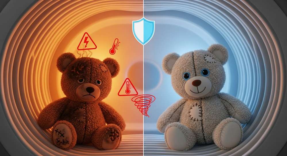 Hướng dẫn sấy khô gấu bông bằng máy sấy an toàn và hiệu quả 4 Những rủi ro tiềm ẩn và cách khắc phục hiệu quả