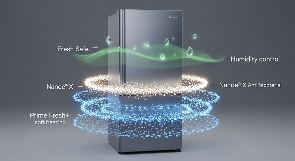 Đánh giá tủ lạnh Panasonic 540 lít NR-YW590YMMV có đáng mua 2 Phân tích các công nghệ bảo quản thực phẩm cốt lõi