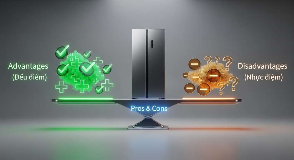 Đánh giá tủ lạnh Aqua Inverter 318 lít AQR-T369FA(WBS) có tốt không 4 Tổng kết ưu và nhược điểm của tủ lạnh Aqua AQR-T369FA(WBS)